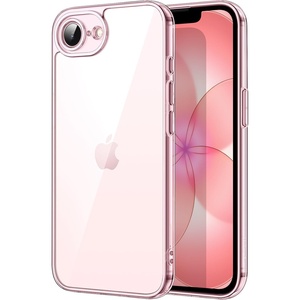 image:imageJETech Case for iPhone 16 AntiYellowing Clear  Shockproof Protection Scratch Resistant Hard PC Back Durable Transparent TPU BumperSoft Pink