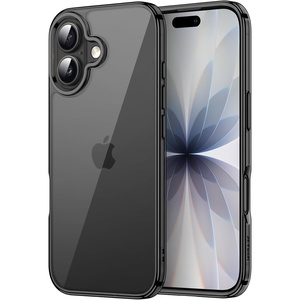 image:imageJETech Case for iPhone 17 AntiYellowing Clear  Shockproof Protection Scratch Resistant Hard PC Back Durable Transparent TPU BumperBlack