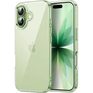 image:imageJETech Case for iPhone 17 AntiYellowing Clear  Shockproof Protection Scratch Resistant Hard PC Back Durable Transparent TPU BumperSage