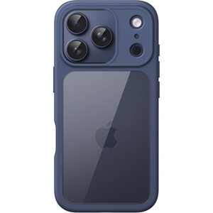 image:imageJETech Case for iPhone 17 Pro Max Orange  Solid Color Matte TPU Frame Scratch Resistant Clear Back Phone CoverDark Blue