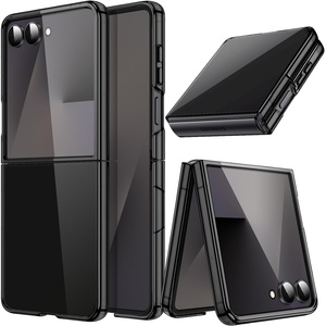 image:imageJETech Clear Case for Samsung Galaxy Z Flip 7 Clear  Crystal Clear Back Hard PC Construction Slim Fit Shockproof ProtectionBlack