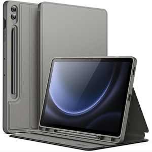 image:imageJETech Folio Case Cover for Samsung Galaxy Tab S9 FE Plus Black  MultiAngle Stand Cover S Pen Holder Slim Protective Cover Auto WakeSleepGray