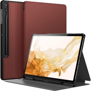 image:imageJETech Folio Case for Samsung Galaxy Tab S8 PlusS7 FES7 Plus 124 Black  For 202220212020 Model MultiAngle Stand Cover S Pen Holder Slim Protective Cover Auto WakeSleepWine