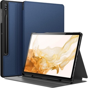 image:imageJETech Folio Case for Samsung Galaxy Tab S8 PlusS7 FES7 Plus 124 Black  For 202220212020 Model MultiAngle Stand Cover S Pen Holder Slim Protective Cover Auto WakeSleepNavy