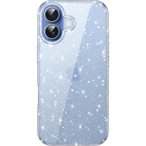 image:imageJETech Glitter Case for iPhone 17 Clear  Sparkly Glitter Design Shockproof Protection Clear Back Stylish LookBlue