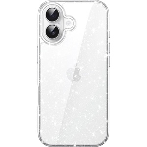 image:imageJETech Glitter Case for iPhone 17 Clear  Sparkly Glitter Design Shockproof Protection Clear Back Stylish LookClear
