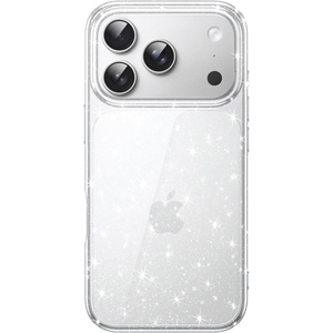 image:imageJETech Glitter Case for iPhone 17 Pro Max Clear  Sparkly Glitter Design Shockproof Protection Clear Back Stylish LookClear