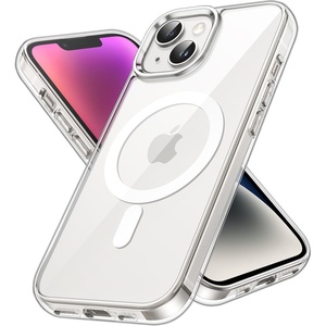 image:imageJETech Magnetic Case for iPhone 14 Clear  Compatible with MagSafe Shockproof Phone Bumper Cover Scratch Resistant Clear BackClear