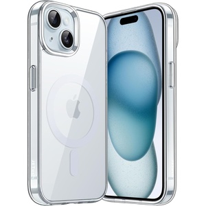 image:imageJETech Magnetic Case for iPhone 15 Clear  Compatible with MagSafe Shockproof Phone Bumper Cover Scratch Resistant Clear BackClearBlue