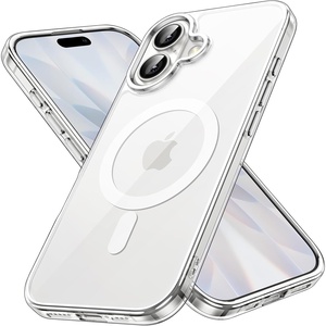 image:imageJETech Magnetic Case for iPhone 17 Clear  Compatible with MagSafe Shockproof Phone Bumper Cover Scratch Resistant Clear BackClear