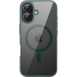 image:imageJETech Magnetic Case for iPhone 17 Pro Max Orange  Compatible with MagSafe Solid Color Matte TPU Frame Clear Back Shockproof BumperDark Green