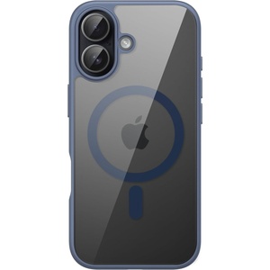 image:imageJETech Magnetic Case for iPhone 17 Pro Max Orange  Compatible with MagSafe Solid Color Matte TPU Frame Clear Back Shockproof BumperStorm Blue
