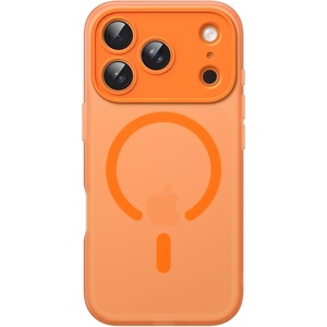 image:imageJETech Magnetic Matte Case for iPhone 17 Pro Max Frosted Clear  Compatible with MagSafe Translucent Frosted Soft TPU Cover AntiYellowing AntiFingerprint ShockproofOrange