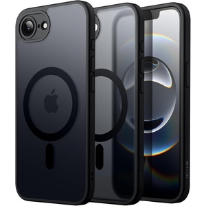 image:imageJETech Magnetic Matte Case for iPhone 17e16e Black  Compatible with MagSafe Translucent Back Slim Minimalist Design Precise Cutouts Shockproof Phone CoverBlack