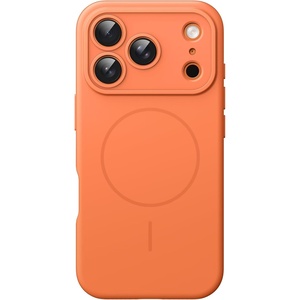 image:imageJETech Magnetic Silicone Case for iPhone 17 Pro Max Dark Blue  Compatible with MagSafe Silky Soft Touch Full Camera Lens Protection Shock Absorbing Phone CoverOrange