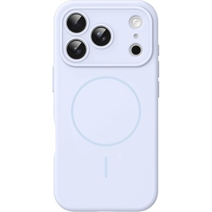 image:imageJETech Magnetic Silicone Case for iPhone 17 Pro Max Dark Blue  Compatible with MagSafe Silky Soft Touch Full Camera Lens Protection Shock Absorbing Phone CoverMist Blue