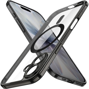 image:imageJETech Magnetic Slim Case for iPhone 17 Pro Max Clear  Compatible with MagSafe Camera Lens Protection UltraThin Lightweight Design Clear Back Minimalist StyleBlack