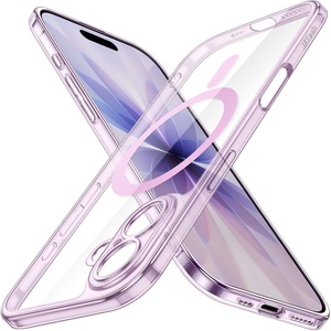 image:imageJETech Magnetic Slim Case for iPhone 17 Pro Max Clear  Compatible with MagSafe Camera Lens Protection UltraThin Lightweight Design Clear Back Minimalist StyleLavender