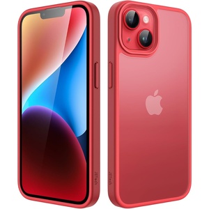 image:imageJETech Matte Case for iPhone 14 Black  MilitaryGrade Protection Frosted Matte Back AntiFingerprint Finish Shockproof DesignRed