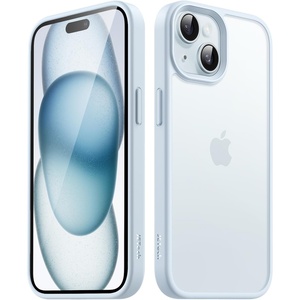 image:imageJETech Matte Case for iPhone 15 Black  MilitaryGrade Protection Frosted Matte Back AntiFingerprint Finish Shockproof DesignBlue
