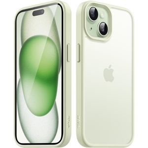 image:imageJETech Matte Case for iPhone 15 Black  MilitaryGrade Protection Frosted Matte Back AntiFingerprint Finish Shockproof DesignGreen