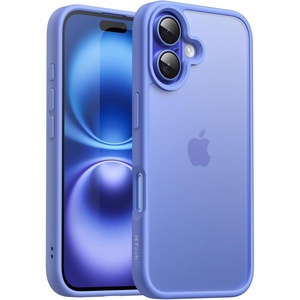 image:imageJETech Matte Case for iPhone 16 Black  MilitaryGrade Protection Frosted Matte Back AntiFingerprint Finish Shockproof DesignUltramarine