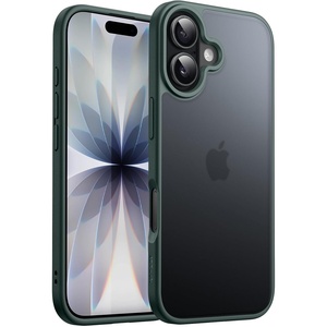 image:imageJETech Matte Case for iPhone 17 Black  MilitaryGrade Protection Frosted Matte Back AntiFingerprint Finish Shockproof Design Minimalist StyleDark Green