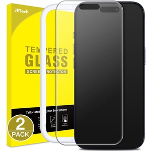 image:imageJETech Matte Screen Protector for iPhone 17 Pro Max 2Pack  AntiGlare 9H Tempered Glass AntiFingerprint Smooth Touch Easy Installation CaseFriendlyiPhone 17 Pro