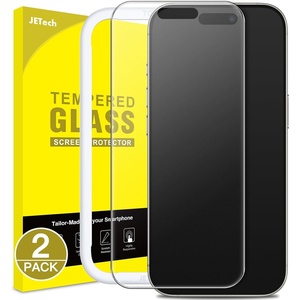 image:imageJETech Matte Screen Protector for iPhone 17 Pro Max 2Pack  AntiGlare 9H Tempered Glass AntiFingerprint Smooth Touch Easy Installation CaseFriendlyiPhone 15 Pro