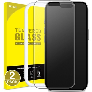 image:imageJETech Matte Screen Protector for iPhone 17 Pro Max 2Pack  AntiGlare 9H Tempered Glass AntiFingerprint Smooth Touch Easy Installation CaseFriendlyiPhone 16