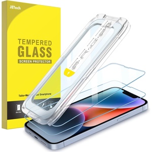 image:imageJETech One Touch Screen Protector for iPhone 17e16e14 2Pack  Auto Alignment Installation HD Clear Full Coverage Tempered Glass BubbleFree ApplicationiPhone 17e16e14