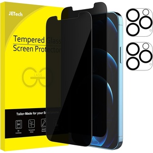 image:imageJETech Privacy Screen Protector for iPhone 17 Pro Max 22 Pack  AntiSpy Tempered Glass with Camera Lens Protector Easy Installation TooliPhone 12 Pro