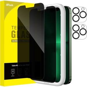 image:imageJETech Privacy Screen Protector for iPhone 17 Pro Max 22 Pack  AntiSpy Tempered Glass with Camera Lens Protector Easy Installation TooliPhone 13 Pro