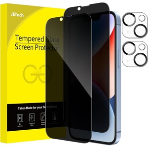 image:imageJETech Privacy Screen Protector for iPhone 17 Pro Max 22 Pack  AntiSpy Tempered Glass with Camera Lens Protector Easy Installation TooliPhone 14