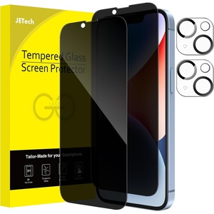 image:imageJETech Privacy Screen Protector for iPhone 17 Pro Max 22 Pack  AntiSpy Tempered Glass with Camera Lens Protector Easy Installation TooliPhone 14 Plus