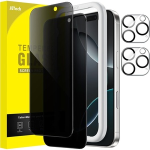 image:imageJETech Privacy Screen Protector for iPhone 17 Pro Max 22 Pack  AntiSpy Tempered Glass with Camera Lens Protector Easy Installation TooliPhone 16 Pro