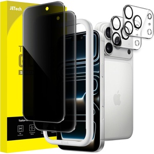 image:imageJETech Privacy Screen Protector for iPhone 17 Pro Max 22 Pack  AntiSpy Tempered Glass with Camera Lens Protector Easy Installation TooliPhone 17 Pro