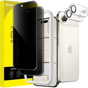 image:imageJETech Privacy Screen Protector for iPhone 17 Pro Max 22 Pack  AntiSpy Tempered Glass with Camera Lens Protector Easy Installation TooliPhone Air