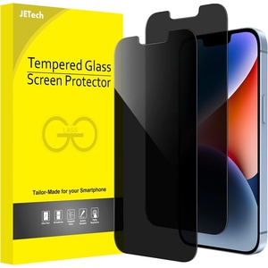 image:imageJETech Privacy Screen Protector for iPhone 17e16e14 2Pack  AntiSpy Privacy Protection Tempered Glass Face ID CompatibleiPhone 17e16e14