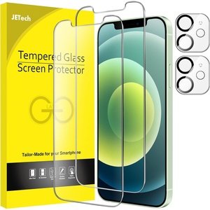 image:imageJETech Screen Protector for iPhone 17 Pro Max 22 Pack  with Camera Lens Protector HD Clear Tempered Glass AntiScratch Protection Easy Installation TooliPhone 12 mini