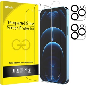 image:imageJETech Screen Protector for iPhone 17 Pro Max 22 Pack  with Camera Lens Protector HD Clear Tempered Glass AntiScratch Protection Easy Installation TooliPhone 12 Pro