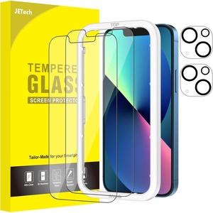 image:imageJETech Screen Protector for iPhone 17 Pro Max 22 Pack  with Camera Lens Protector HD Clear Tempered Glass AntiScratch Protection Easy Installation TooliPhone 13 mini