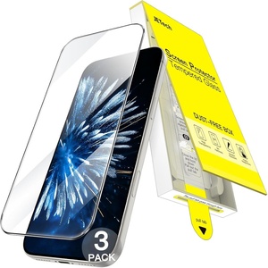 image:imageJETech Screen Protector for iPhone 17 Pro Max 3Pack  OneStep AutoAlignment 9H Tempered Glass HD Clear BubbleFree InstallationiPhone 15 Pro