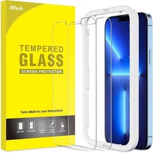 image:imageJETech Screen Protector for iPhone 17e16e13 Pro13 2Pack  9H Tempered Glass HD Clear AntiScratch Protection Easy Installation TooliPhone 13 Pro Max