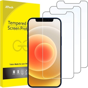image:imageJETech Screen Protector for iPhone 17e16e13 Pro13 3Pack  HD Clear Face ID Compatible AntiScratch GlassiPhone 1212 Pro