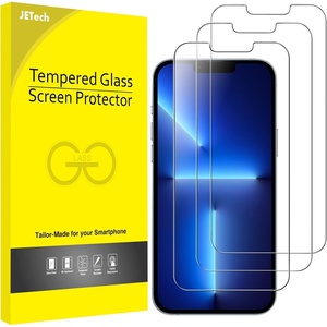 image:imageJETech Screen Protector for iPhone 17e16e13 Pro13 3Pack  HD Clear Face ID Compatible AntiScratch GlassiPhone 13 Pro Max