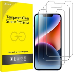 image:imageJETech Screen Protector for iPhone 17e16e13 Pro13 3Pack  HD Clear Face ID Compatible AntiScratch GlassiPhone 14 Plus