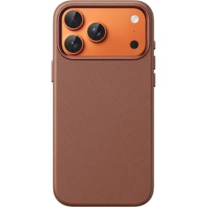 image:imageJETech Vegan Leather Case for iPhone 17 Pro Max Deep Blue  Compatible with MagSafe AntiSlip Grip Phone Cover Builtin Camera Control Button Soft Microfiber LiningDeep Brown