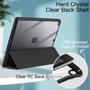 image:imageJETech Case Cover for iPad 6th5th Gen 97 20182017 Black  Clear Transparent Back Pencil Holder Slim Shockproof Protection TriFold Stand Auto WakeSleepBlack