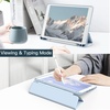 image:imageJETech Case Cover for iPad 6th5th Gen 97 20182017 Black  Clear Transparent Back Pencil Holder Slim Shockproof Protection TriFold Stand Auto WakeSleepLight Blue
